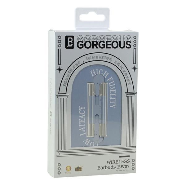 Chic Tube Design Wireless TWS Earbuds Headset: Lipstick Shape, Fashion Colors with Charging Case KIBW07 for Universal Cell Phone And Bluetooth Device - Blue