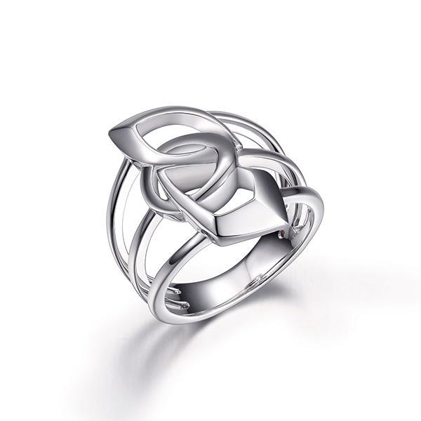 RR4LA7AA0-W-7 Sterling Silver Trilogy Ring Size 7