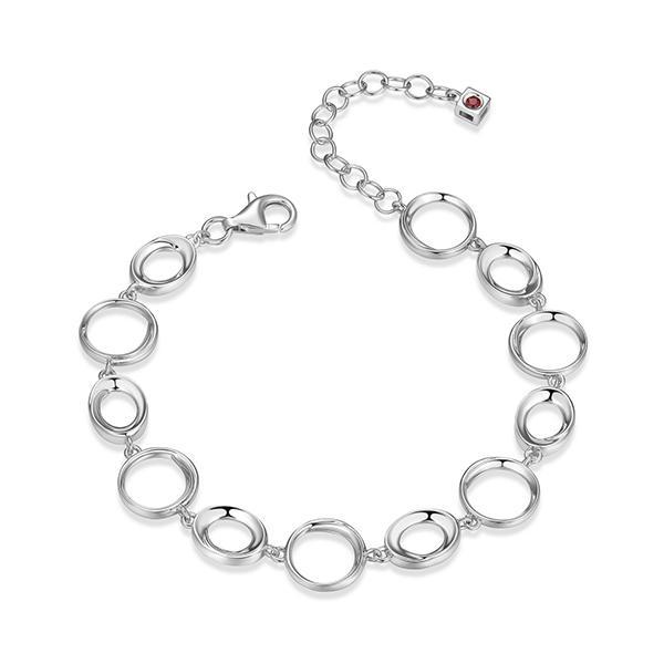 BR1LAPRA-W-6.75 Swirl Oval Link Bracelet Size 6.75