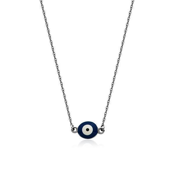 CJ Steelx Evil Eye Necklace - Silver