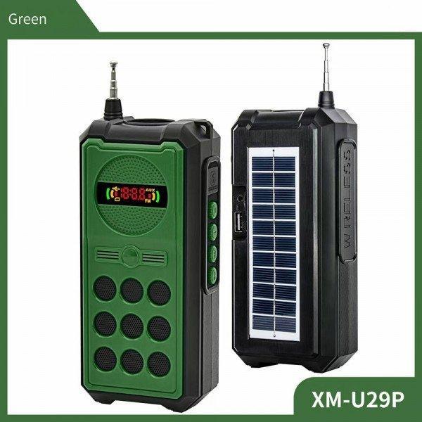 Rugged Industrial Telephone Design FM Radio Portable Bluetooth Speaker KIXM-U29P for Universal Cell Phone And Bluetooth Device - Green