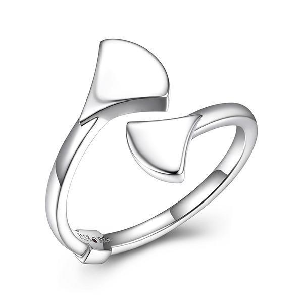 RR4LAC0A0-W-6 Sterling Silver DELTA Triangular Bypass Ring Size 6