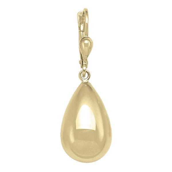 10K Gold Oval Shape Fashion Drop Earrings