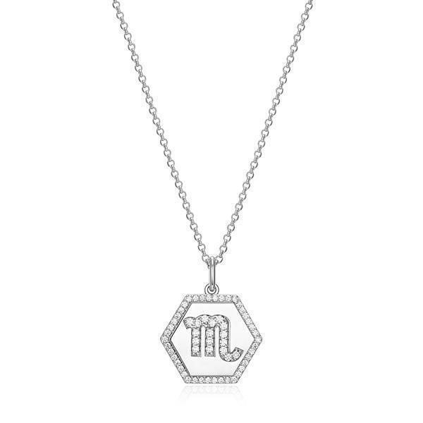 Diamondlite Zodiac collection "Scorpio" Necklace - Silver