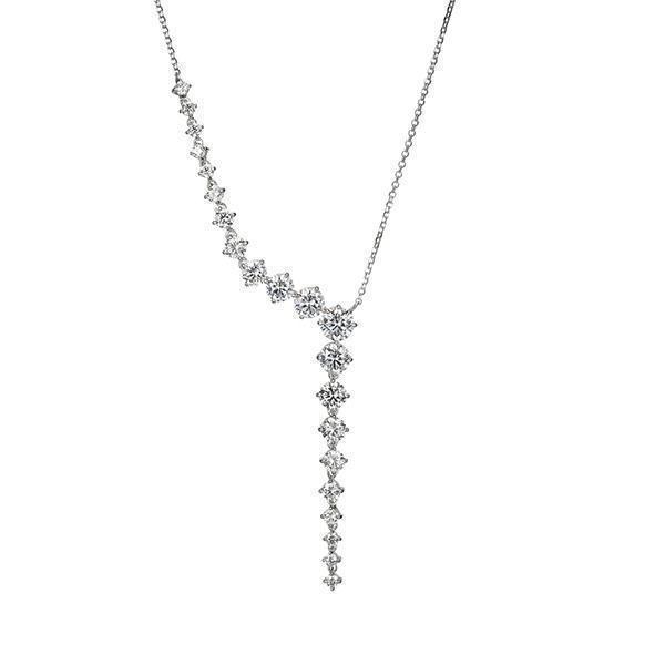 Diamondlite Cubic Zirconia Modern Cascade Necklace - Silver
