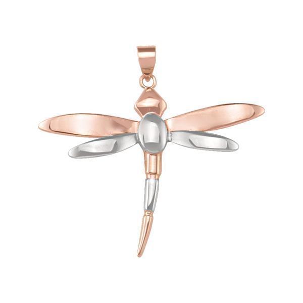 10K Pink Dragonfly Fashion Pendant