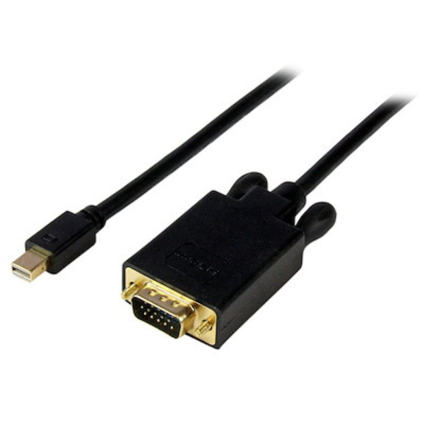 MS51907 Adapter Mini DisplayPort Male to VGA Male Cable 6ft 1080p Video - mDP 1.2 or Thunderbolt 1 or 2