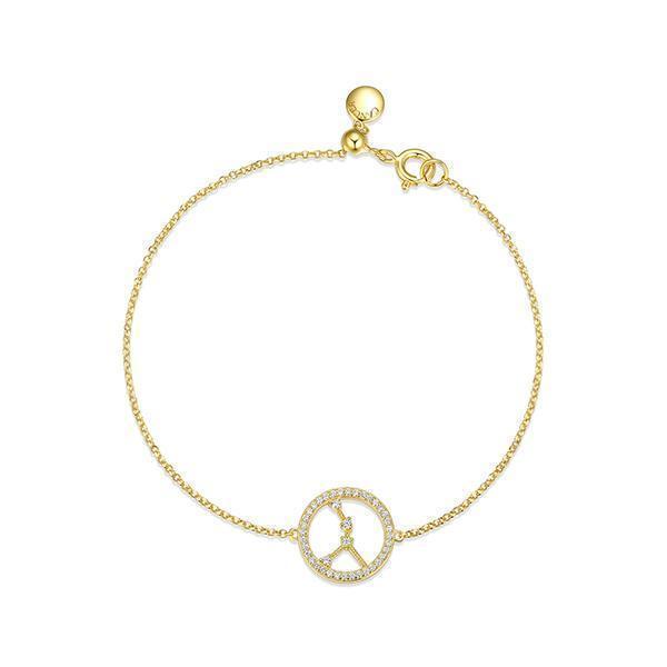 Diamondlite Cubic Zirconia Zodiac collection "Cancer" constellation - Gold