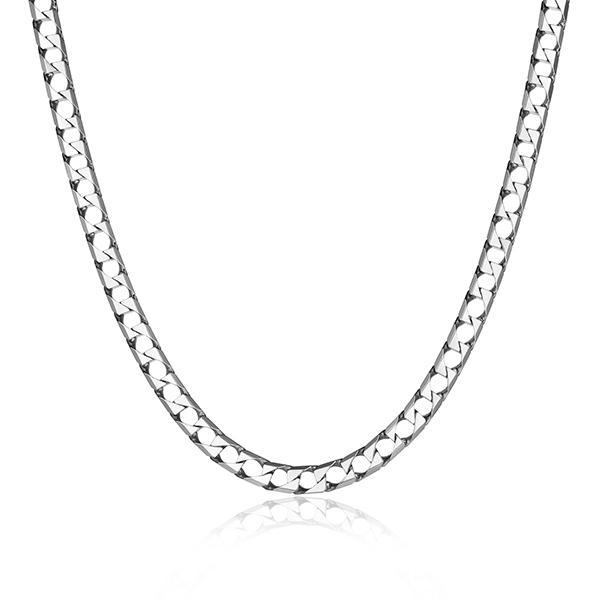 Sterling silver CJ Ethos ITALIAN CHAIN rhodium plated 220 square curb chain