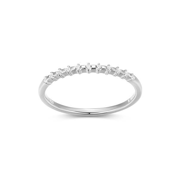 CJ Monte sterling silver lab­-created diamond half­eternity stackable ring - Size 7