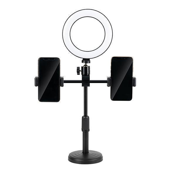 Havit-PHST7021 PHST7021 6 inch Ring LED Light with Desktop Bracket Phone Holder