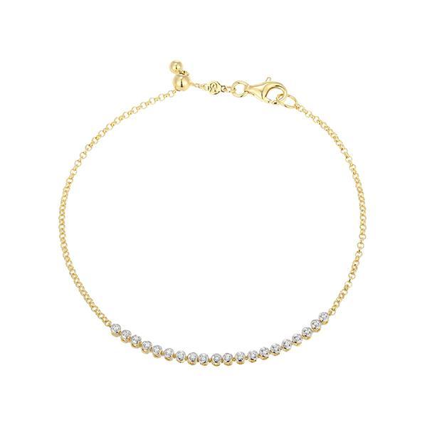 CJ Monte sterling silver lab­-created diamond adjustable linear bracelet