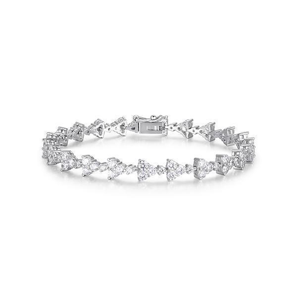 Diamondlite Cubic Zirconia Triangle Bracelet - Silver