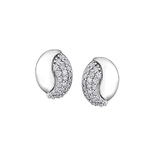 Diamond Stud Earrings in 10K (0.135, 0.048 and 0.1 CT. T.W.) - Silver