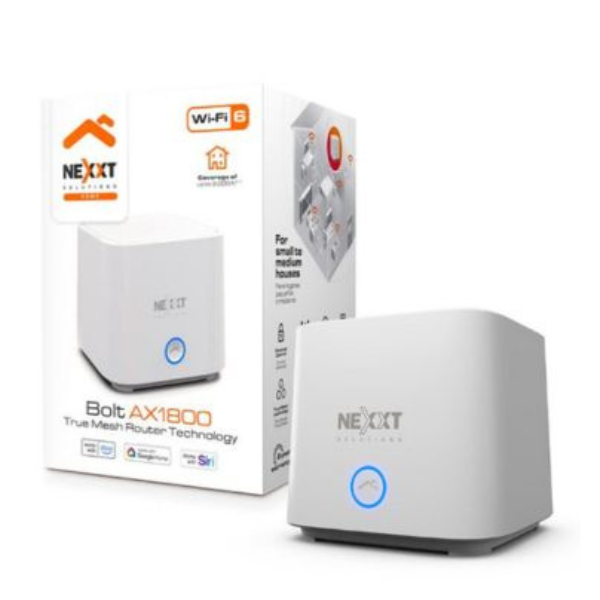 MS53494 Networking Mesh Router Wifi 6 Bolt AX1800 IEEE 802.11ax Coverage up to 2000 sq ft Compatible with OFDMa  and  MU-MIMO up to 150 Devices Google Alexa Siri
