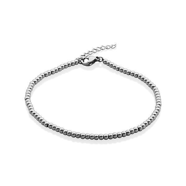 CJ Steelx Bead Bracelet - Silver