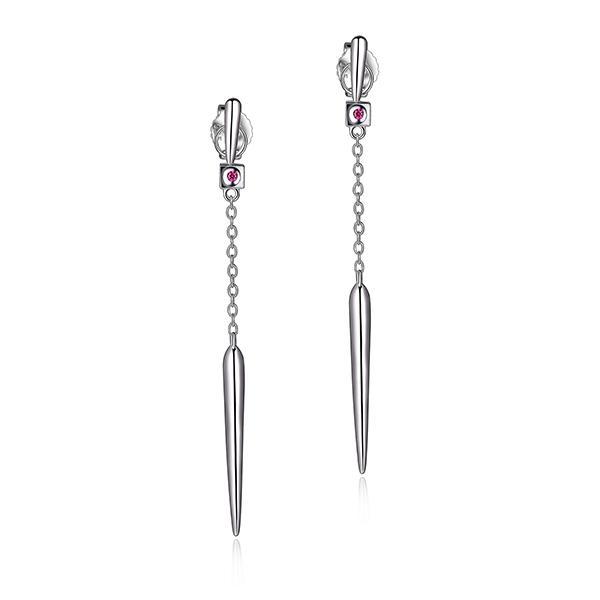 ER2LC6MA0-W Sterling Silver Spear Post Earrings
