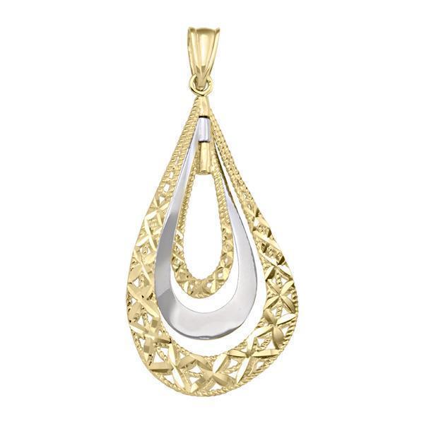10K Dual Tone Gold Fashion Pendant