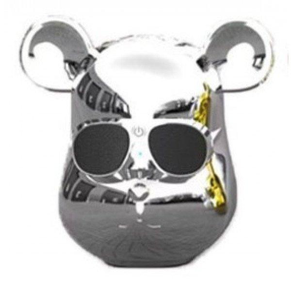 Cool Sunglasses Robot Bear Head Wireless Bluetooth Speaker L15 for Universal Cell Phone And Bluetooth Device - Silver