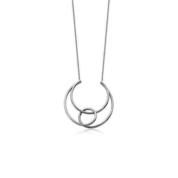 CJ Steelx Twisted Disc Stainless Steel Necklace