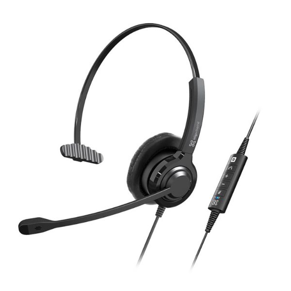 MS50289 Headset Business Voxpro Mono USB with Boom Mic Noise Isloating Inline Volume Control and Mute UC Platform Compatible