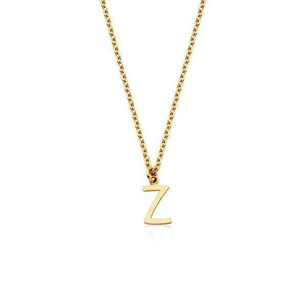 CJ Steelx Carded Letter "Z" Necklace - Gold