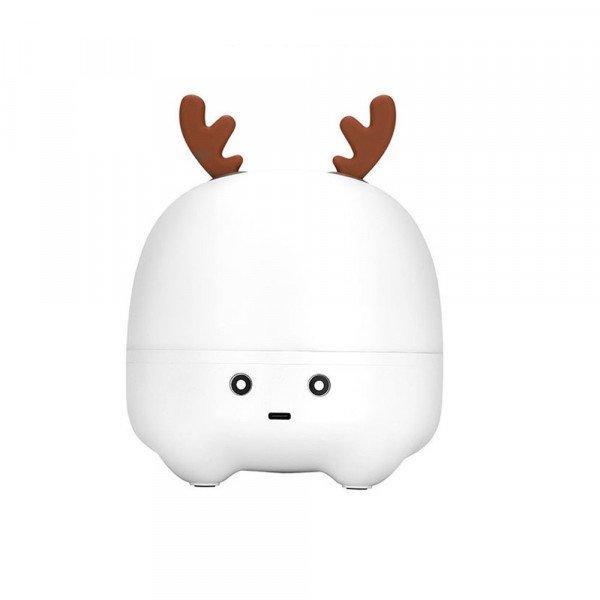 Tiny Cute Reindeer LED Light Wireless Portable Bluetooth Speaker KIK8Plus for Universal Cell Phone And Bluetooth Device - White