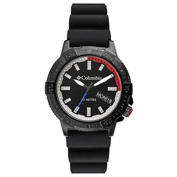 Peak Patrol Black 3-Hand Day Date Black Silicone Watch