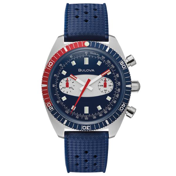 98A253 Chronograph Quartz Pepsi Bezel Men Watch