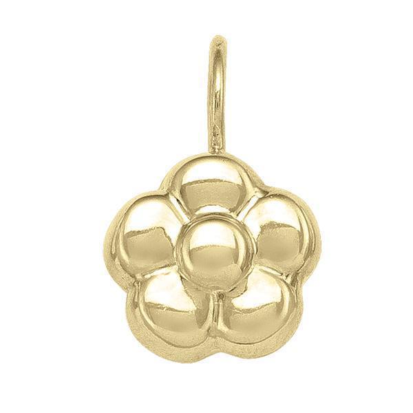 18K Gold Flower Shaped Earrings