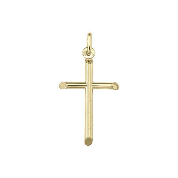 18K Gold Cross Pendant - 18KY