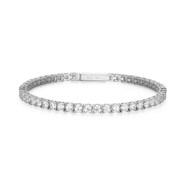 BR1LAPH0-W-6.5 Starburst Cubic Zirconia Circle Tennis Bracelet Size 6.75