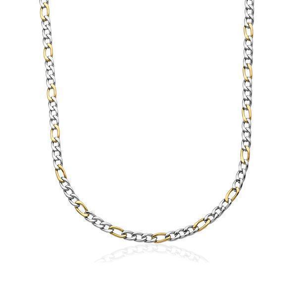 STEELX Figaro Chain - Silver and Gold