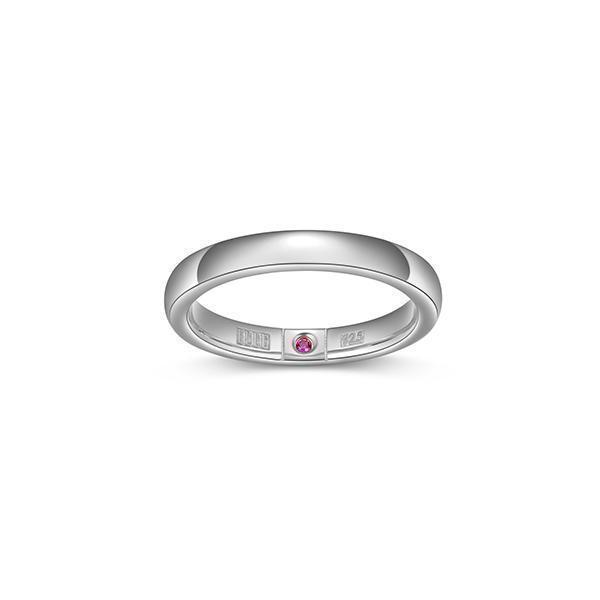 RR4LAG7-Y-8 "Simpatico" 3mm Square Ring - Silver - Size 8