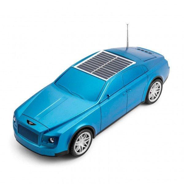 Luxury Car Design Portable Bluetooth Speaker - Solar Powered, Full-Featured Audio Experience KIF98 for Universal Cell Phone And Bluetooth Device - Blue