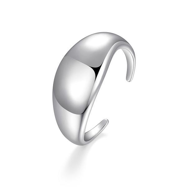 BR1LAPYA-W-7 Raindrop Puffy High Polished Cuff Bangle Size 7