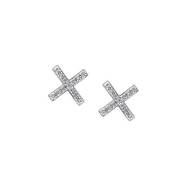 Diamond Stud Earrings in 10K (0.065 CT. T.W.) - Silver