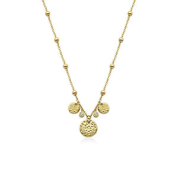 CJ Steelx Disc Necklace - Gold - Jewellery