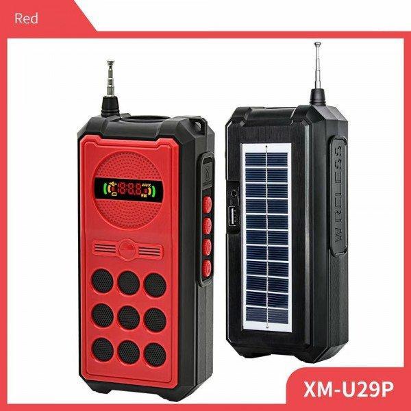 Rugged Industrial Telephone Design FM Radio Portable Bluetooth Speaker KIXM-U29P for Universal Cell Phone And Bluetooth Device - Red