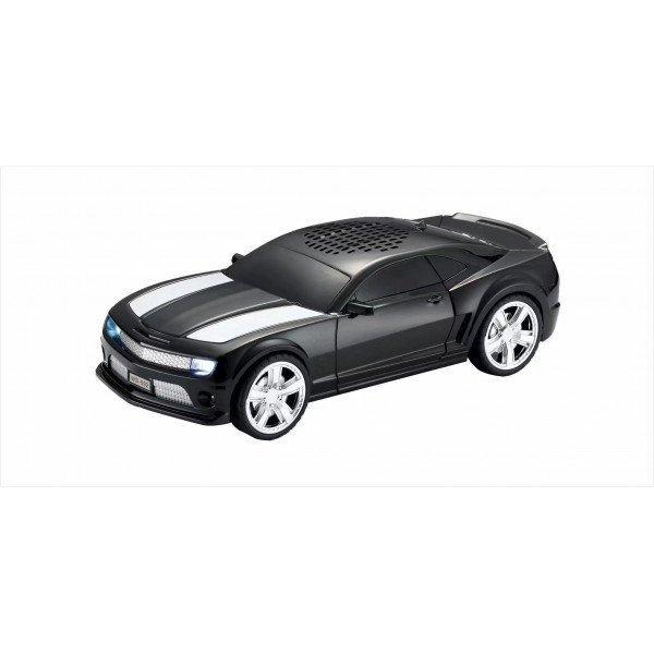 American Race Car Coupe Design Best Surround Sound Portable Bluetooth Wireless Speaker with LED Lights KIWS592 for Universal Cell Phone And Bluetooth Device - Black