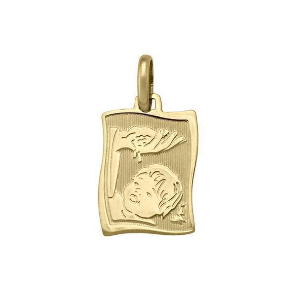 18K Gold Baptism Pendant - 18KY