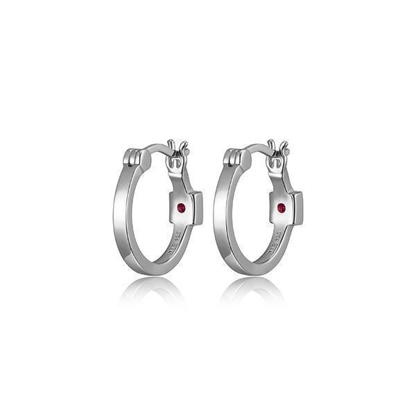 ER2LC26-W "Hoops" Sterling Silver 15mm Hoop Earrings