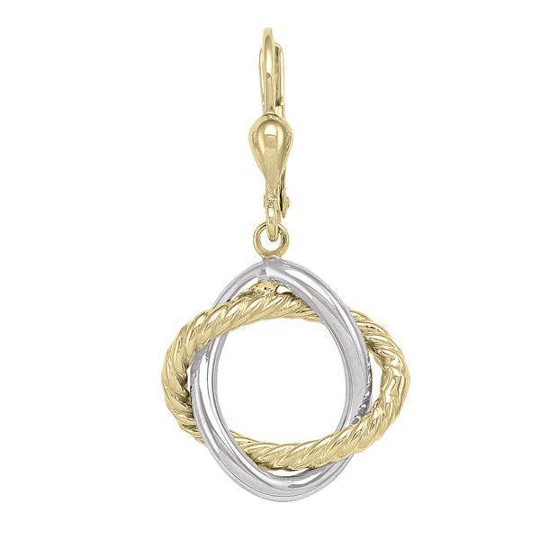 10K Gold and Silver Fashion Drop Earrings - 2.8 gm