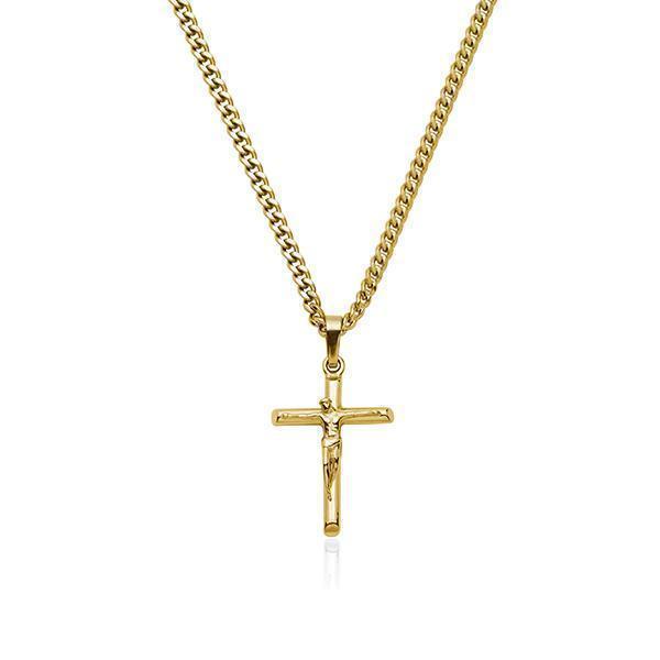 CJ Steelx Crucifix Cross Pendant - Gold