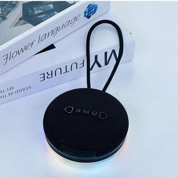 Portable Bluetooth Speaker with RGB Lights and Handle - Wireless Music Player for Indoor and Outdoor Use KIX203 for Universal Cell Phone And Bluetooth Device - Black