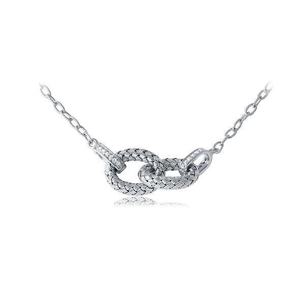 NCGR0Q005-W "VIOLET" 4mm Woven 2 Oval Link Diamondlite Necklace