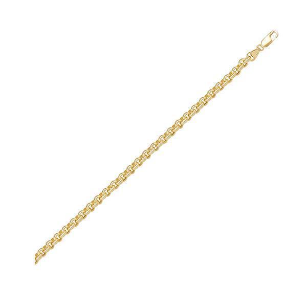 7" 18K Gold Hollow Rolo Bracelet