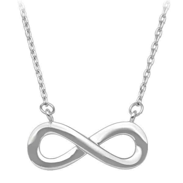 10K White Gold Fashion Necklace with Pendant - Infinite Love