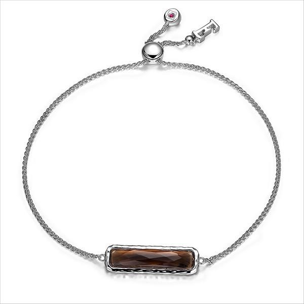 BR1LACMC-W-9 Sunrise Quartz Bar Bracelet Size 9