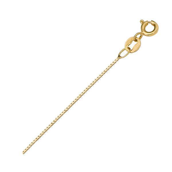 18" 18K Gold Box Necklace - 1.7 gm
